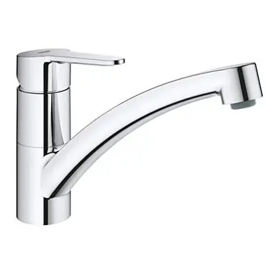 Grohe BauEco Kitchen Sink Mixer Tap with Flat Spout Chrome