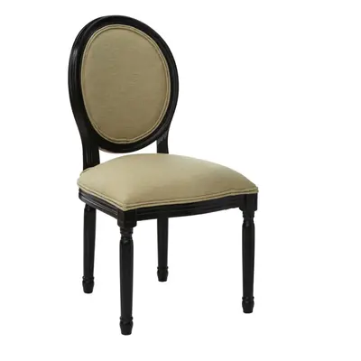 Premier Housewares Francois Green Linen Chair