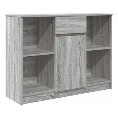 vidaXL Sideboard with Drawer Grey Sonoma 101x35x76 cm Engineered Wood