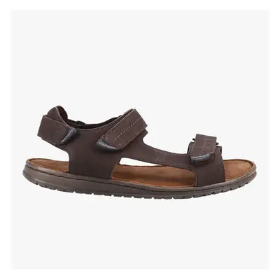 (UK 11) Hush Puppies NEVILLE QUARTER STRAP Mens Sandals Brown