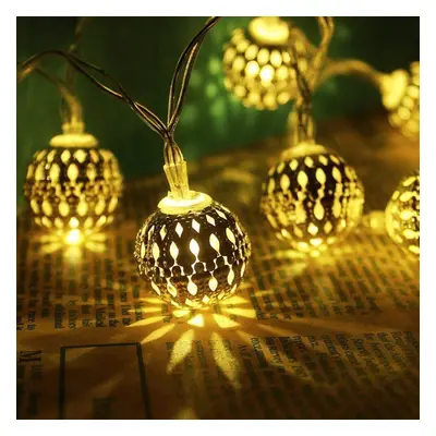 (Warm White) LED 4.8M 20LED Gardening Solar Panel Light Ball Holiday Garden Party Wedding Decora