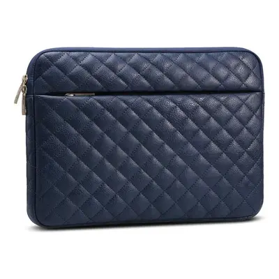 (Dark Blue, inch) Plain Texture PU Liner Laptop Bag For 13.3/14/15.6 inch Laptop Notebook Macboo