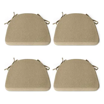 (4, Natural Linen) Chair Cushion with Ties for Dining Chairs Non Slip Kitchen Dining Chair Pad a