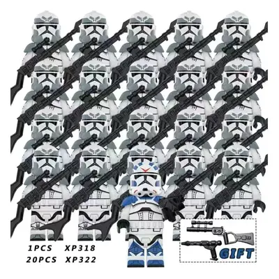 (Star Wars-Set 25) Fit Lego Star Wars Movie Series Clone Troopers Minifigures Kids Toys Gifts 21