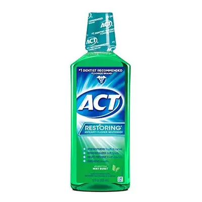 ACT Restoring Anticavity Fluoride Mint Burst Mouthwash Ounce