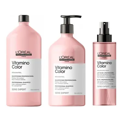 L'Oreal Serie Expert Vitamino Color - Shampoo 1500ml - Conditioner 750ml - Leave In Treatment 19