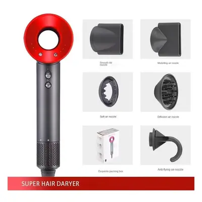 (as the picture, EU) Fashion Professional Hair Dryer Salon Strong Powerful Hot &cold Wind Negati