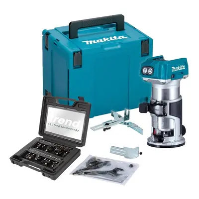 Makita DRT50ZJ 18V LXT Cordless Brushless Laminate Router Trimmer + Trend Set