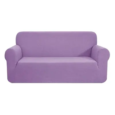 (light purple, Seater) Thick Elastic Sofa Cover Slipcover For Living Room Stretch Polar Fleece A