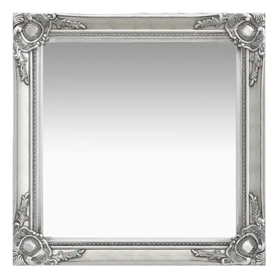 vidaXL Wall Mirror Baroque Style 60x60 cm Silver