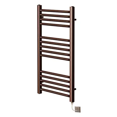 (Yes) Brushed Bronze Electric Towel Rail 500w x 1000h