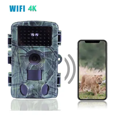 (Standard, Camera Add 32GB) 60MP WIFI Outdoor Hunting Trail Camera 4K Wildlife Cam Track Motion 