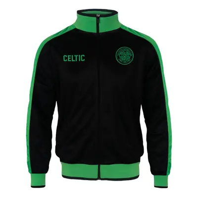 (Black/Green, XXL) Celtic FC Mens Jacket Track Top Retro OFFICIAL Football Gift