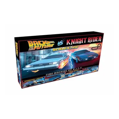 Scalextric 1980s Back to the Future vs Knight Rider Set