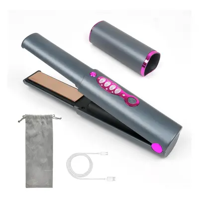 Wireless Hair Straightener Curler in 1, Mini Portable Travel Wireless Hair Straightener, Seconds