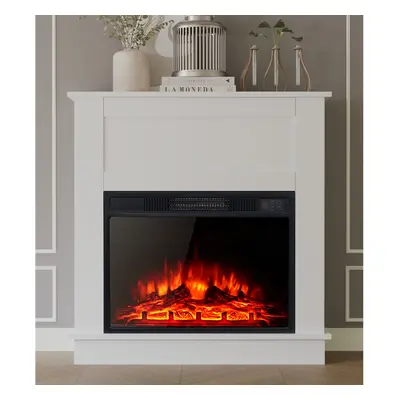 M.C.Haus Electric Fireplace Suite 23" with Wood Srround