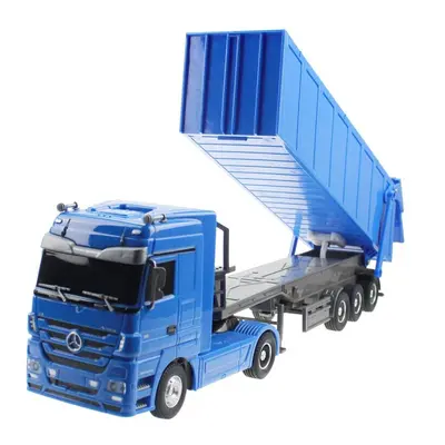 (Dump blue) RC Truck 1:32 Dumper Wheel Tilting Cart Radio Control Tip Lorry Auto Lift Engineerin