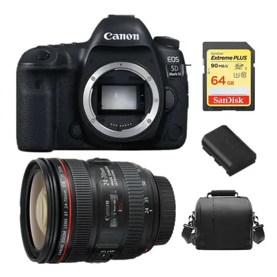 CANON EOS 5D IV +EF 24-70mm F4L IS USM+64GB SD card+Bag+LP-E6N Battery