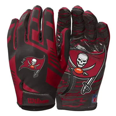 Wilson NFL Stretch Fit Football Gloves - Youth Tampa Bay Buccaneers