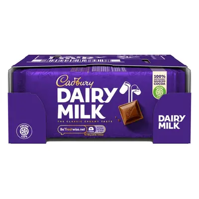 Cadbury Dairy Milk Chocolate Bar 110g (Pack of Bars)