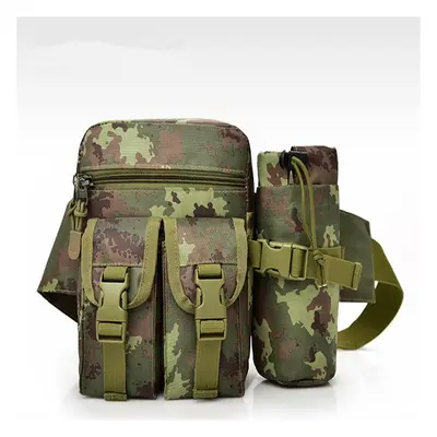 (ArmyGreen) Multifunction Large Capacity Travel Backpack Riding Water Bottle Pockets Outdoor Tac