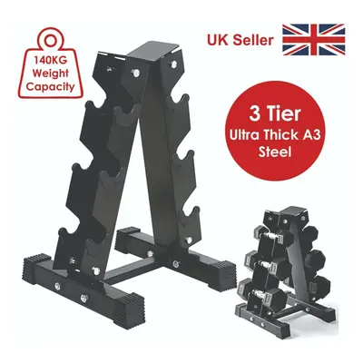 3 Tier Dumbbell Rack Storage Stand Tree Hex Vertical Weight