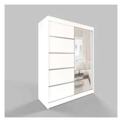 (Full White ) Easy Sliding Door Wardrobe 150cm Fast Delivery