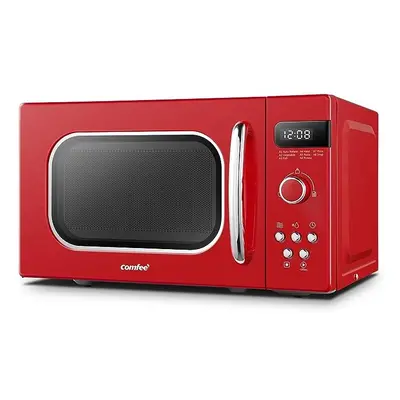 COMFEE' Retro Style 800w 20L Microwave Oven with Auto Menus, Cooking Power Levels, and Express C