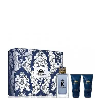 Dolce & Gabbana ''K'' Pcs Set For Men: 3.3 Eau De Parfum + 1.6 After Shave Balm + 1.6 Shower Gel