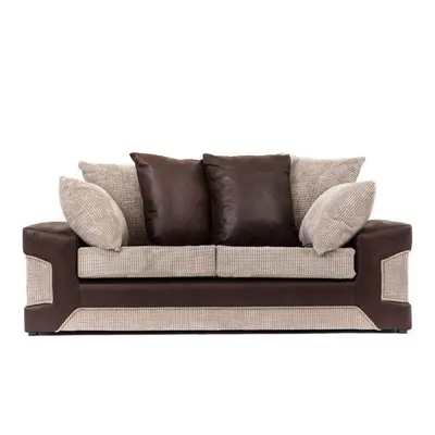 (Beige & Brown, & Seater Duo) Dino Monty Metropolis Sofa Set