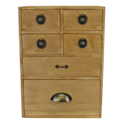 6 Drawer Storage Cabinet, Assorted Size Drawers