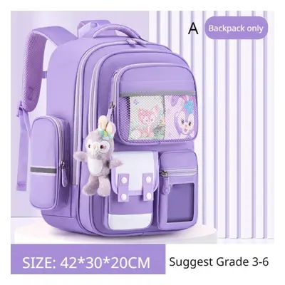 (purple, A) New Ultra Lightweight Schoolbag For Pupil Student Pcs Set Children Book Bag Grade To