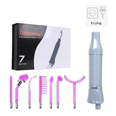 (as the picture, EU Plug) Darsonval High Frequency Facial Machine Electrotherapy Wand Glass Acne