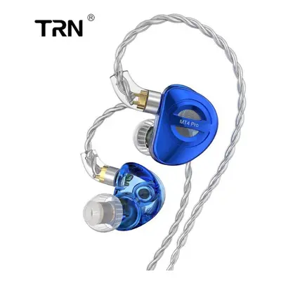 (blue, 3.5mm without MIC) Trn Mt4 Pro Upgrade Ear-in-ear Headphones Hifi Dual Motor Motor Movies