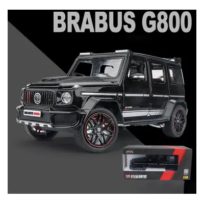 (black, 1/24-22x10x9.3cm) 1:24 Scale Brabus G800 Alloy Car Model, Diecast Car With Sound Light C