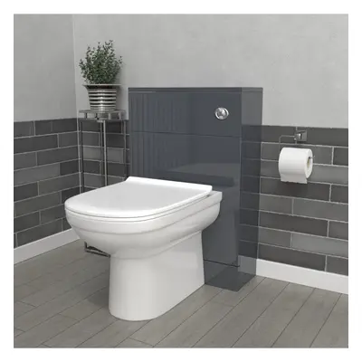 Nes Home 500mm Back To Wall Toilet with WC Bathroom Anthracite