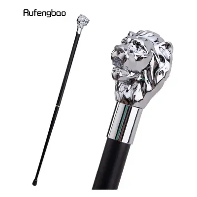 (white) White Luxury Lion Head Handle Fashion Walking Stick For Party Decorative Walking Cane El