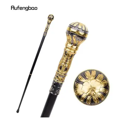 (as the picture) Golden Black Luxury Round Handle Fashion Walking Stick For Party Decorative Wal