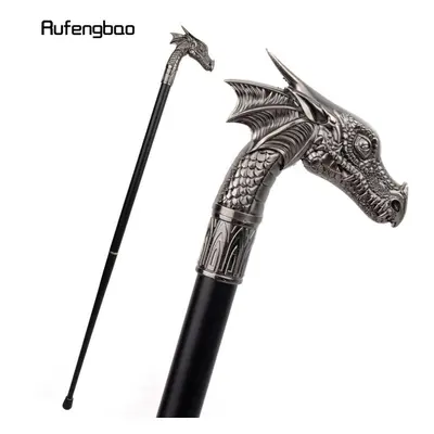 (white) Silver Dragon Head Fashion Walking Stick Decorative Stick Cospaly Vintage Party Fashiona