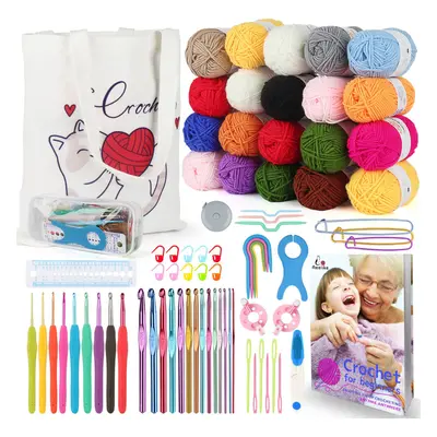 Aeelike Crochet Kit, Adults Professional Crochet Starter Kits, Complete Crochet Kits for Beginne