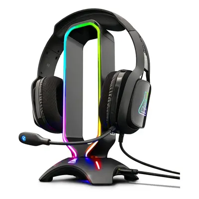 G-LAB K-Stand RADON Gaming Headset Stand - RGB Backlight, USB HUB x 2.0, Anti-Slip Base - Univer