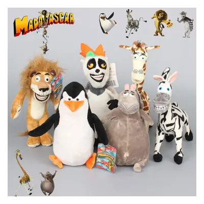 (6pc, 25cm) 6pc Madagascar Character Plush Toys