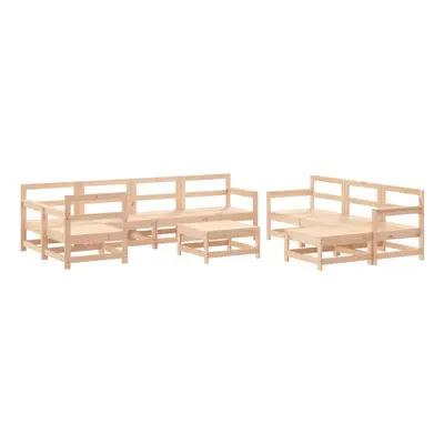 (natural pine) vidaXL Garden Lounge Set Outdoor Sofa Set Corner Sofa Piece Solid Wood Pine