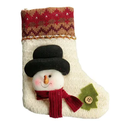 (Snowman) Unisex Cotton Jacquard Santa Claus Snowman Elk Winter Socks