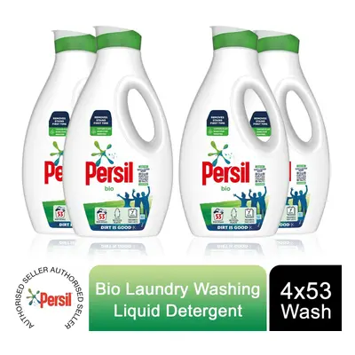 4x Of 53W Washes Persil Bio Laundry Washing Liquid Detergent 1.431L