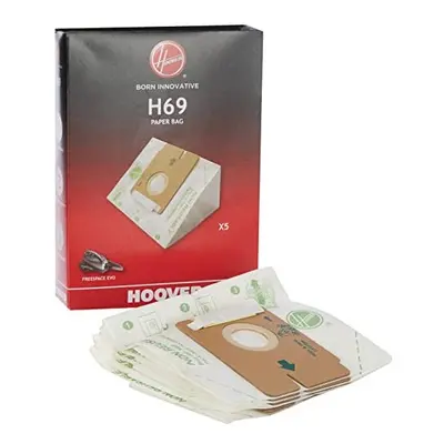 H69 Vacuum Cleaner Bags, Original, in Paper, Anti Odor, Extra Filtering, Compatible with Hoover 