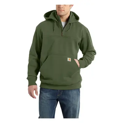 Carhartt Men's Big & Tall Rain Defender Loose Fit Heavyweight Quarter-Zip Sweatshirt Chive