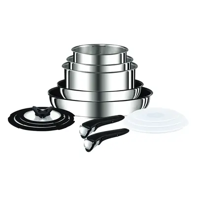 Tefal Ingenio Pots and Pans Set, Stainless Steel, 13-Piece, Induction