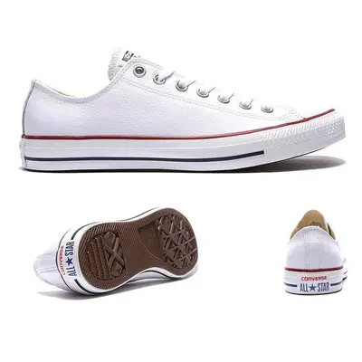 (UK 6-EU 39) CONVERSE CT OX WHITE LEATHER TRAINERS WOMENS 132173C UK