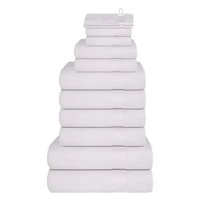 (white) vidaXL Towel Set Washroom Tea Towel Hand Towel Wash Towel gsm 100% Cotton